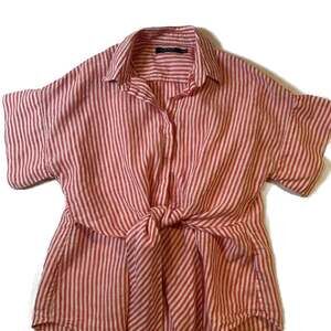 Lauren Ralph Lauren classic Womens coastal vibe Red/White Striped Linen top L